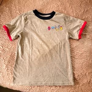 Kids Boys T-Shirt Spiderman and more - Color Grey with red sleeve ends